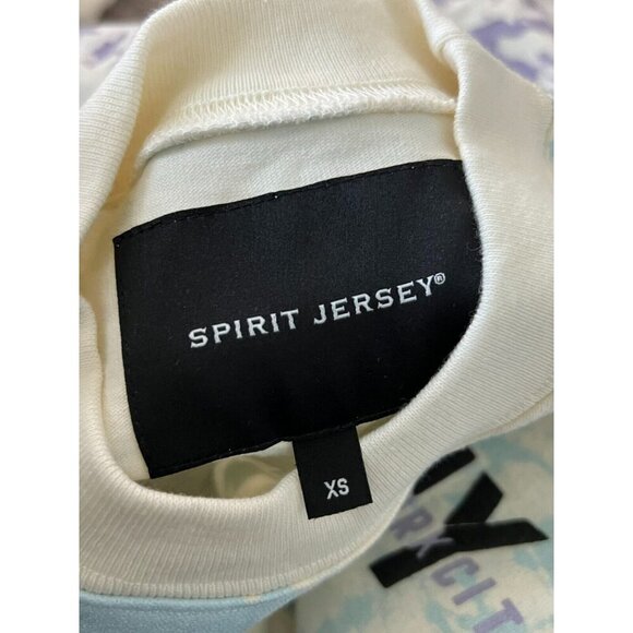 Spirit Jersey Unisex Size XS Cream New York Tie Dye CrewNeck Long Sleeve Tee NWT - Picture 7 of 10